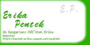 erika pentek business card